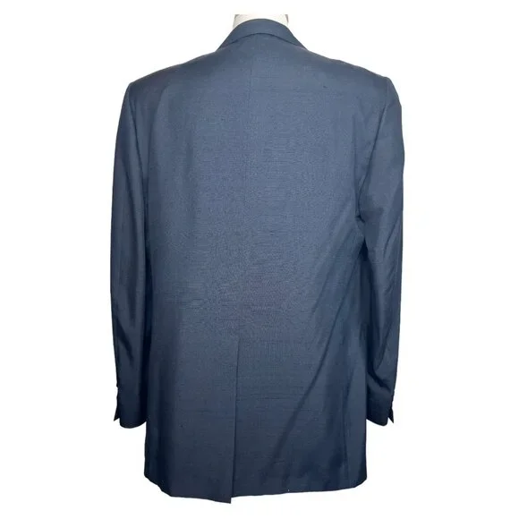 Christian Dior Vintage Men's Blazer Single Breast 100% Silk Navy Blue 44" Chest - Picture 11 of 11